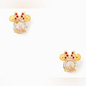 kate spade Gold and Red Bow Earrings